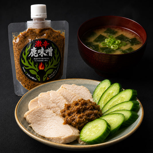 激辛鹿味噌180g（青唐辛子肉味噌）