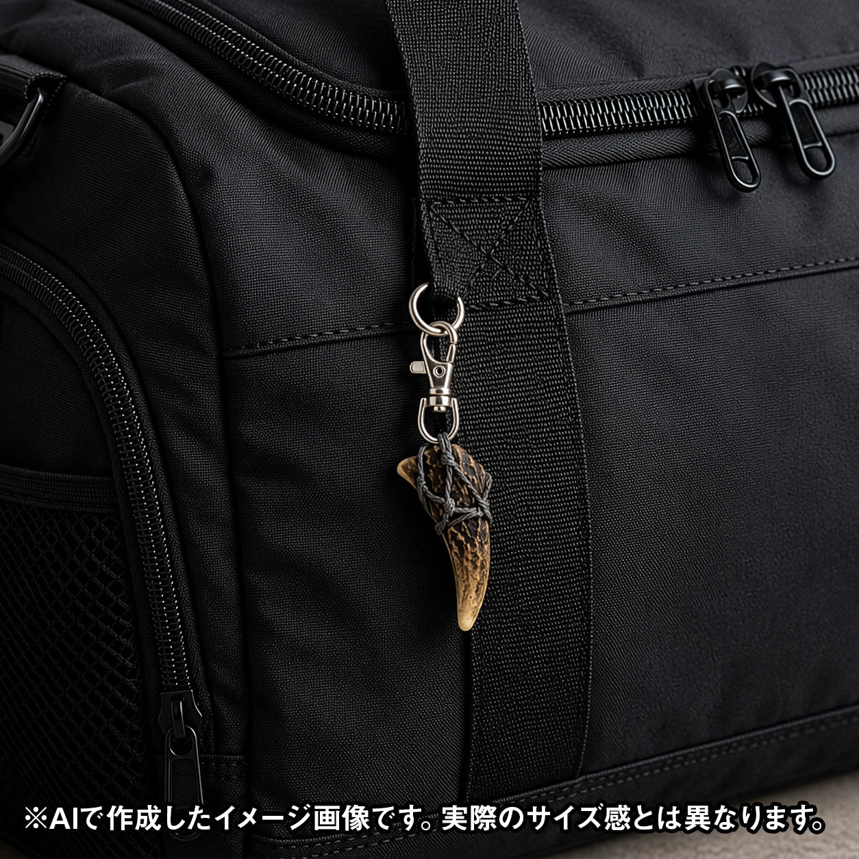 小ぶりな鹿角キーホルダー